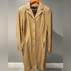 USED! Kenneth Cole Leather Coat Size Small